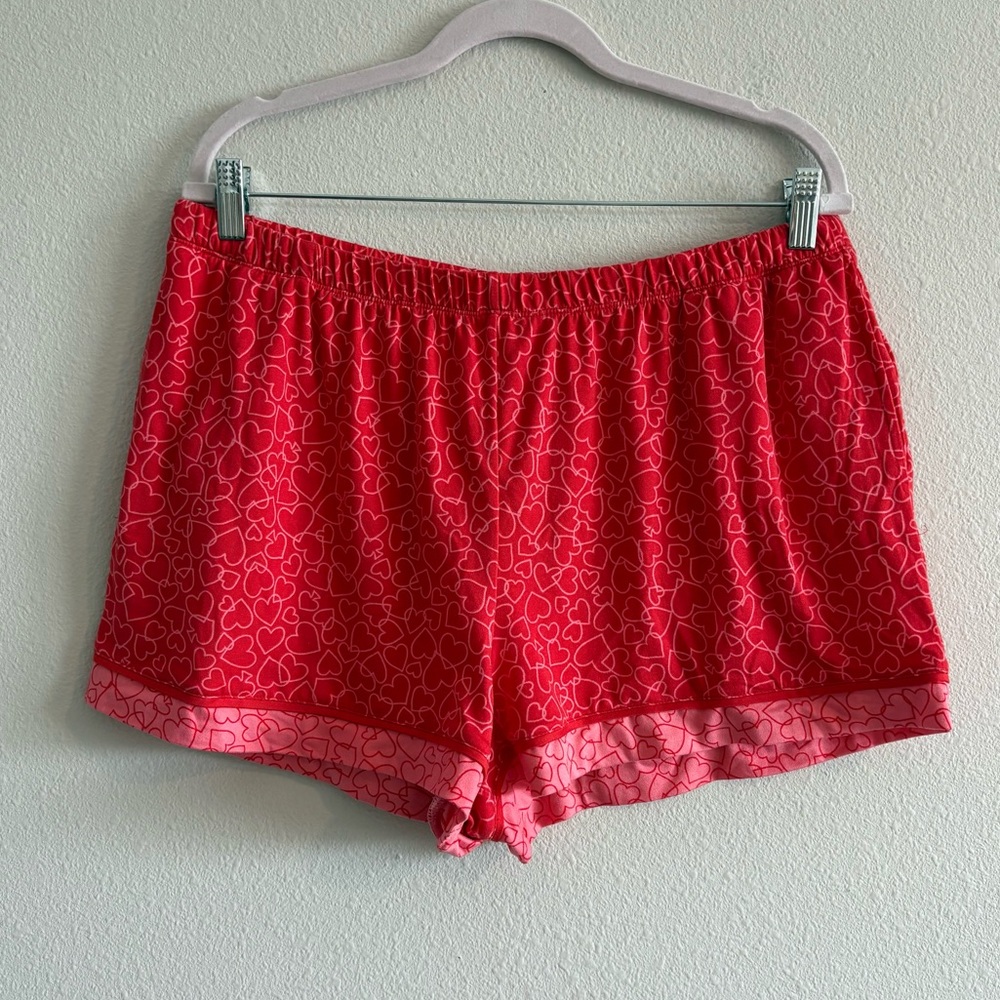 Kate Spade New York Pajama Shorts Sleep Boxers PJs Women’s XL Hearts Valentines